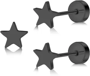ZDE Women Flat Back Heart Earrings Non-Nickel Heart Earrings Titanium Hypoallergenic Cartilage Earrings Stud for Sensitive Ears Simple Classic 5mm Flat Stud Earring