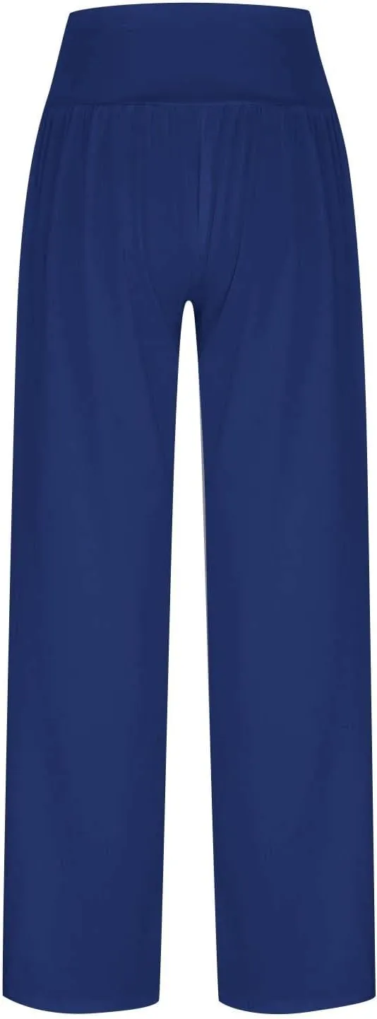 ZWRXW Wide Leg Yoga Pants for Women High Waisted Comfy Casual Loose Sweatpants Athletic Lounge Pants Trousers with Pockets